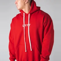 fall new fashion mens hoodie sportswear running hoodie pullover casual solid color cotton gym fitness sports top men streetwear