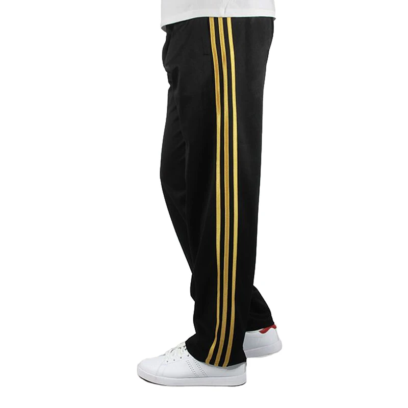 gold striped black Мужские повседневные спортивные штаны, свободная версия, брюки для фитнеса, бега, летние тренировочные штаны, спортивные штаны - Цвет: gold striped black