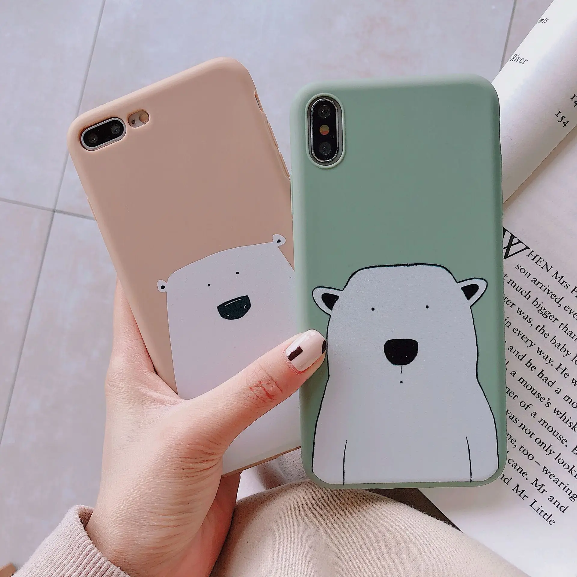 Чехол для iPhone 7 8 6s plus X XS max XR с большим медведем | Мобильные телефоны и аксессуары