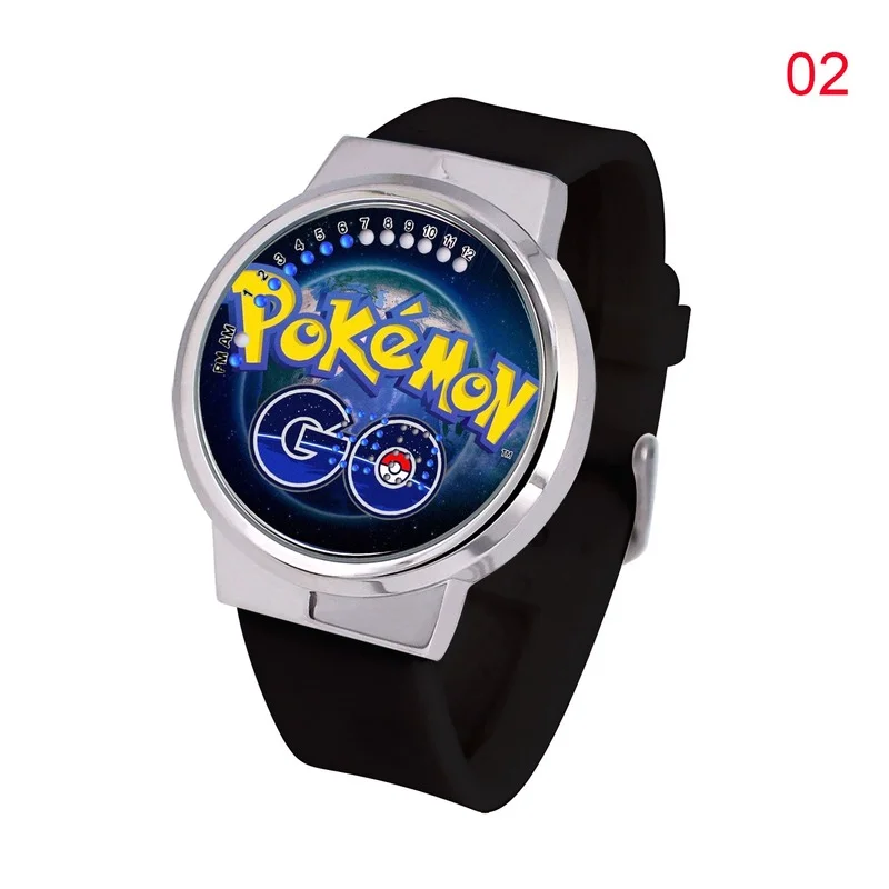 

Японская анимация вокруг Pokemon Elf GO карманные водонепроницаемые светодиодные часы с сенсорным экраном украшение Рождественский подарок на д...