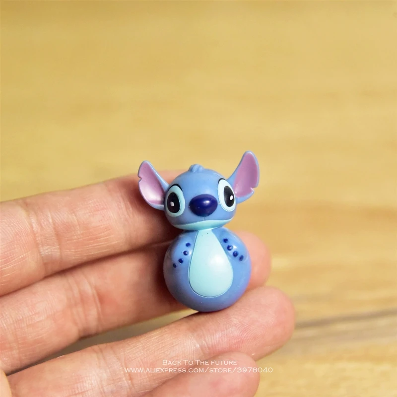 Disney Lilo &amp Stitch tumbler 3.5cm doll Action Figure Posture Anime Decoration Collection Figurine toy model for children gift | Игрушки и