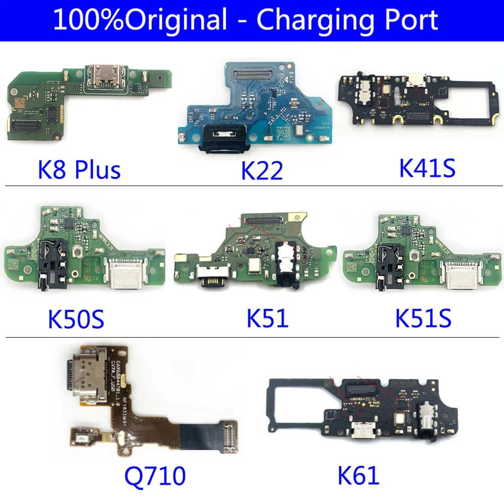 

Original New Charging Port Flex Cable For LG K22 K42 K51 K51S K61 K41S K50S Q7 Q610 Q710 k8 Plus Connector USB Charger sup Board