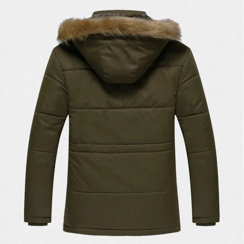 Warm Winter Windproof Jackets Coat  Men Thicken Jacket Parkas Casual Mens Down Parka Hooded Outwear Cotton-padded Jacket