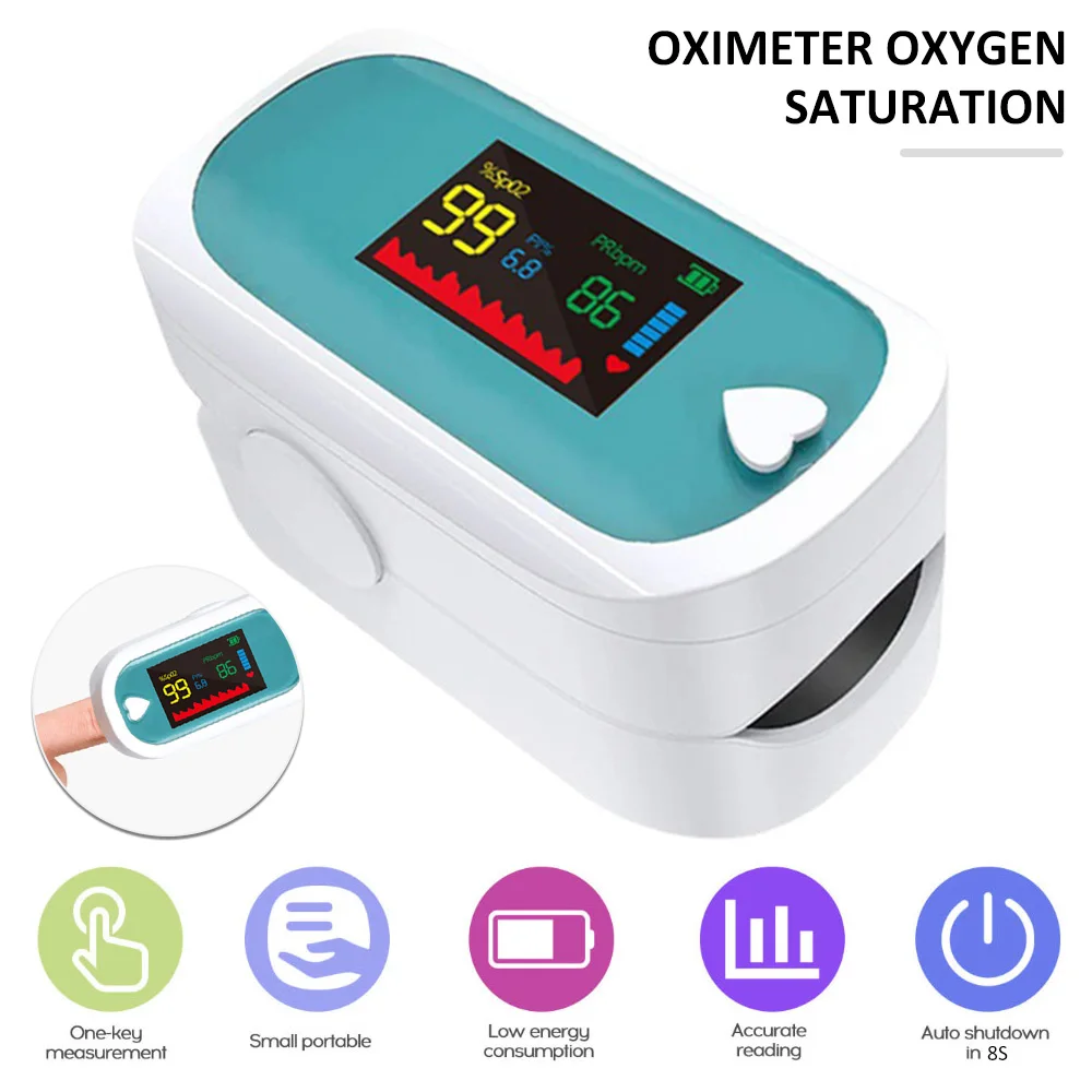 

1PCS Pulse Oximeter Fingertip Pulse Oximeter with LCD Display Portable Finger Heart Rate Monitor Home Health Monitors