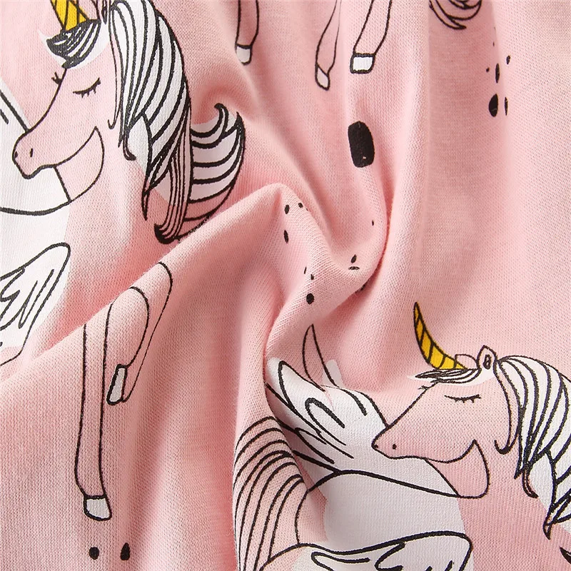 

Jumping Meters New Summer Girls Unicorns Print Princess Dress Children Summer Clothes Baby Girls Dress Casual Wear