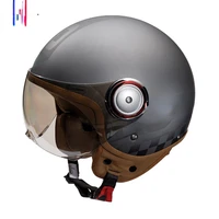 vintage off road cafe race feminino motorcycle half helmet headgear casque capacete de moto casco riding for drivers