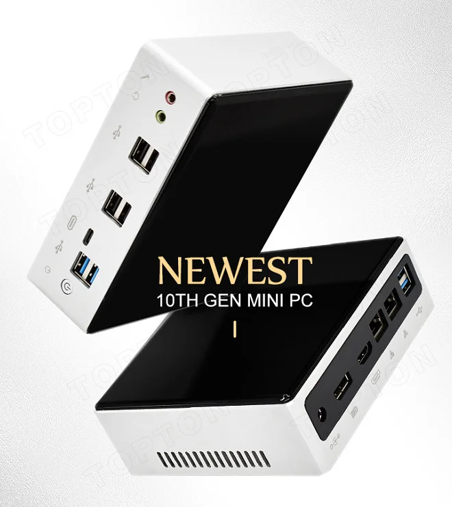 Topton новый Intel Core i7 10510U i3 10110U микро ПК Barebone Windows TV BOX Dual Lan DP HDMI Band WIFI Настольный Мини