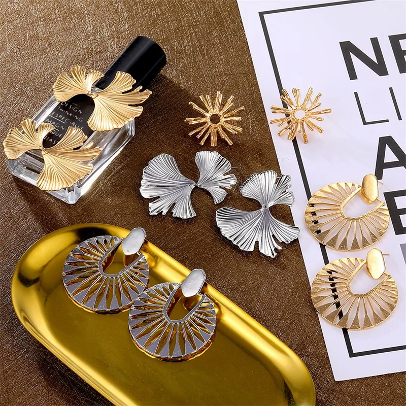 IPARAM винтажные золотые серебряные цветные серьги из металлического сплава 2020