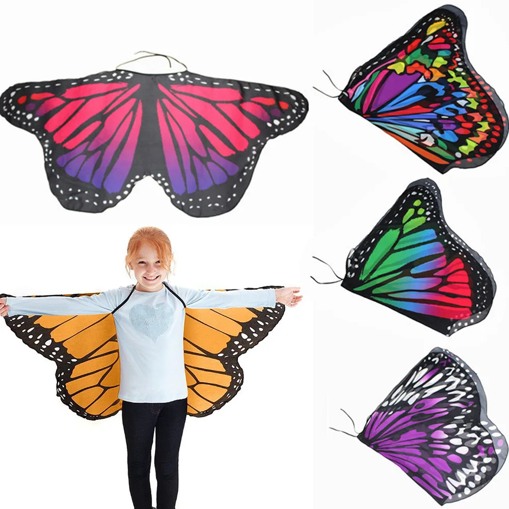 Сказочный карнавальный костюм принцессы бабочка крыло шаль накидка палантин