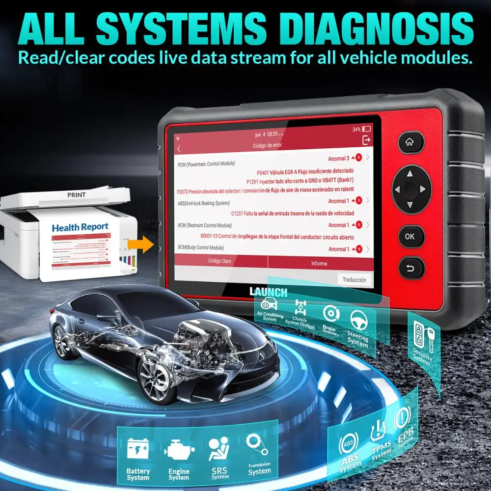 LAUNCH X431 CRP909E OBD диагностический инструмент автоматический Профессиональный