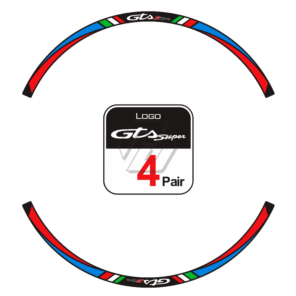 Комплект светоотражающих наклеек на колесо для скутера 12 дюймов чехол Piaggio Vespa GTS