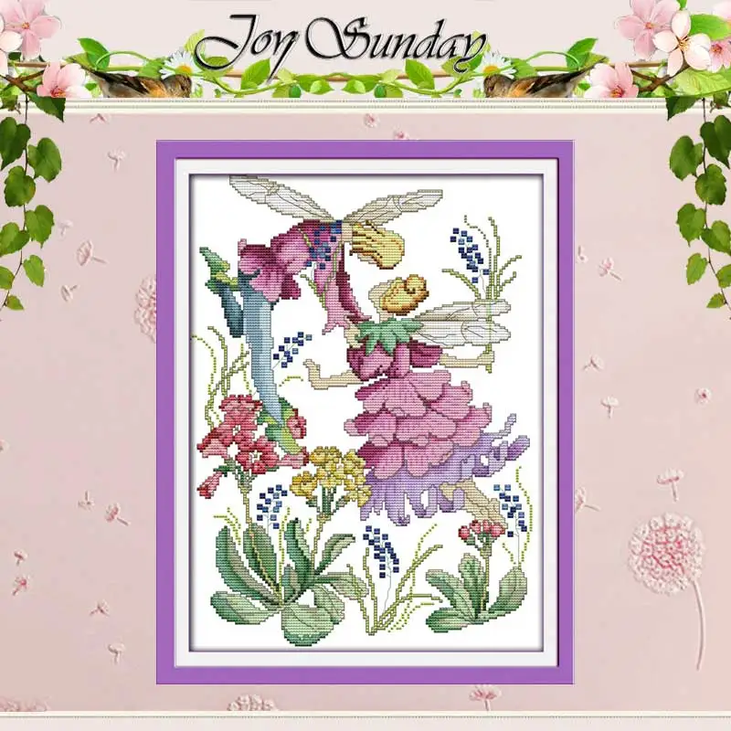 

Kiss Of Spirits Counted Cross Stitch 11CT Printed 14CT Handmade Cross Stitch Set cartoon Cross-stitch Kit Embroidery Needlework