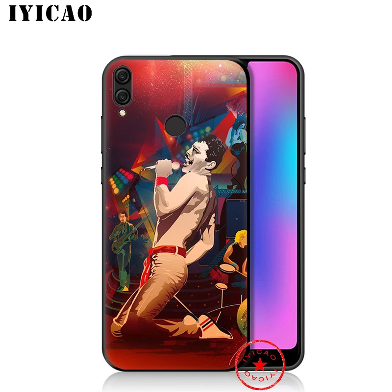 Queen Фредди Меркьюри мягкий чехол для huawei Honor 20 10 9X9 8C 8X8 7X 7C 7A 6A Nova 5i 4 3i 2 2i Lite рro вид