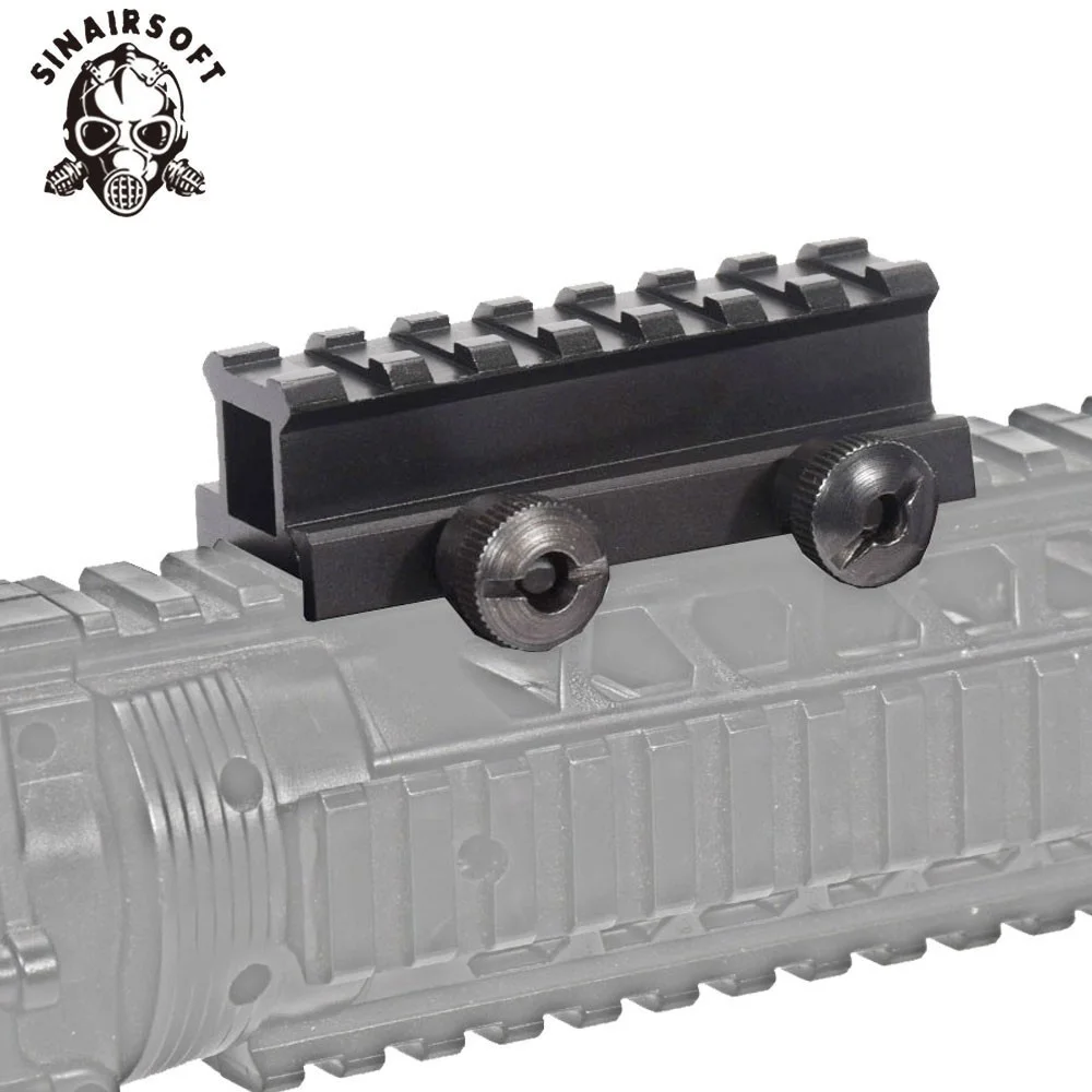 

Top 7 Slots 0.83" High See Through Super Compact Riser Picatinny/ Weaver Rail Adaptor Mount For Paintball Shooting Hunting Parts