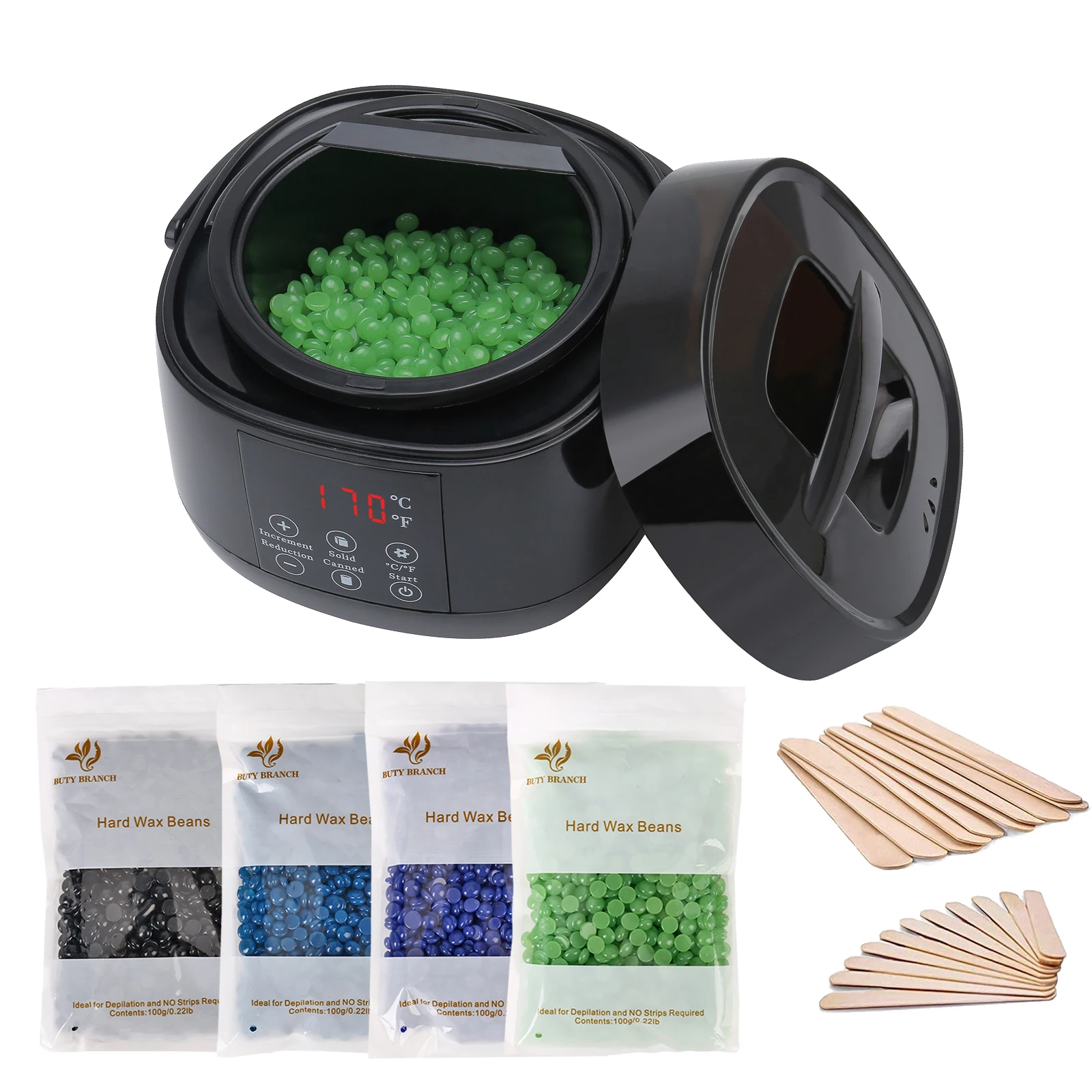 Wax Warmer for Hair Removal Wax Machine for Hair Removal with LED Display Wax Pot with Nonstick Coating