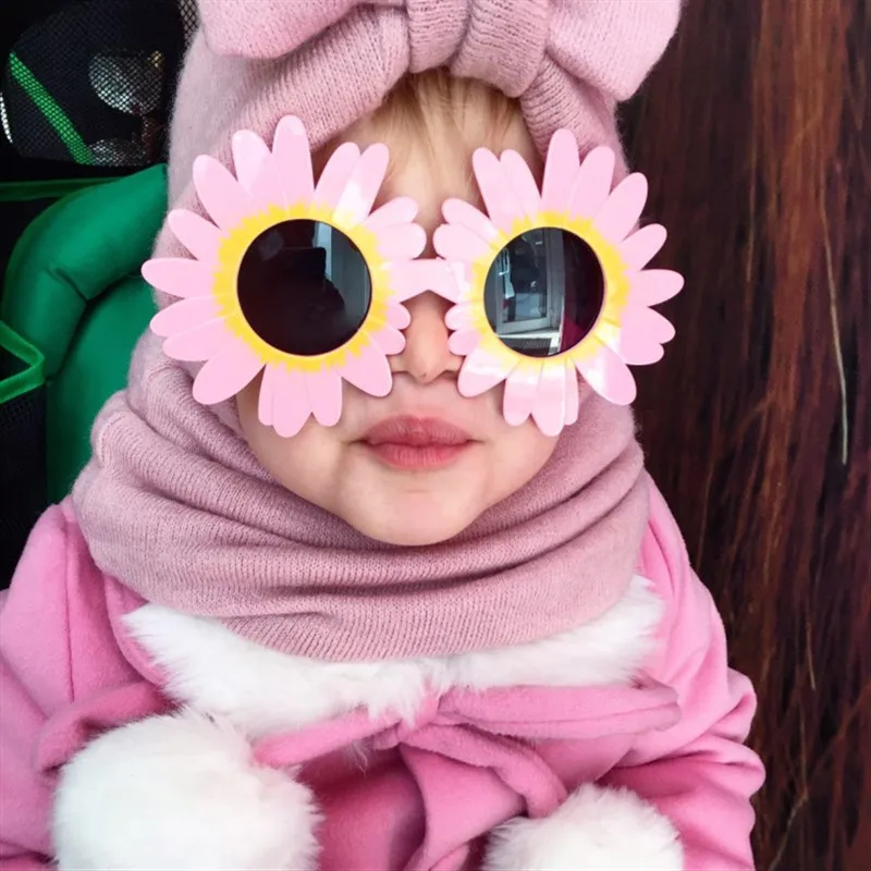 AOXUE новые винтажные милые детские солнцезащитные очки с цветами спортивные