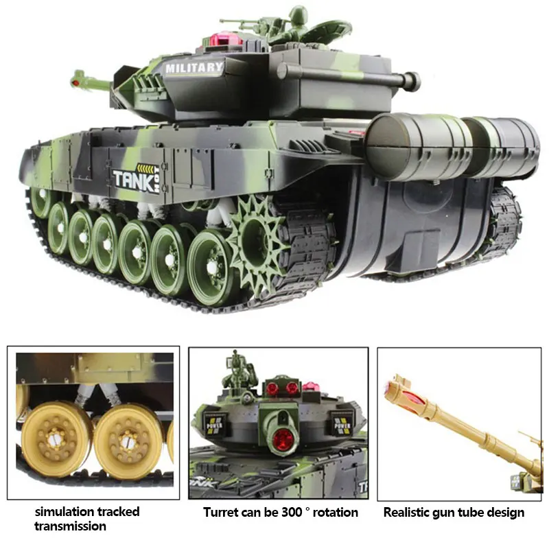 44 см Радиоуправляемый Военный танк тактический автомобиль основной боевой