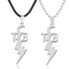 Ожерелье TCB Elvis Presley из нержавеющей стали, музыкальное ожерелье с буквами алфавита суперзвезды, цепочка со стальными звеньями в подарок