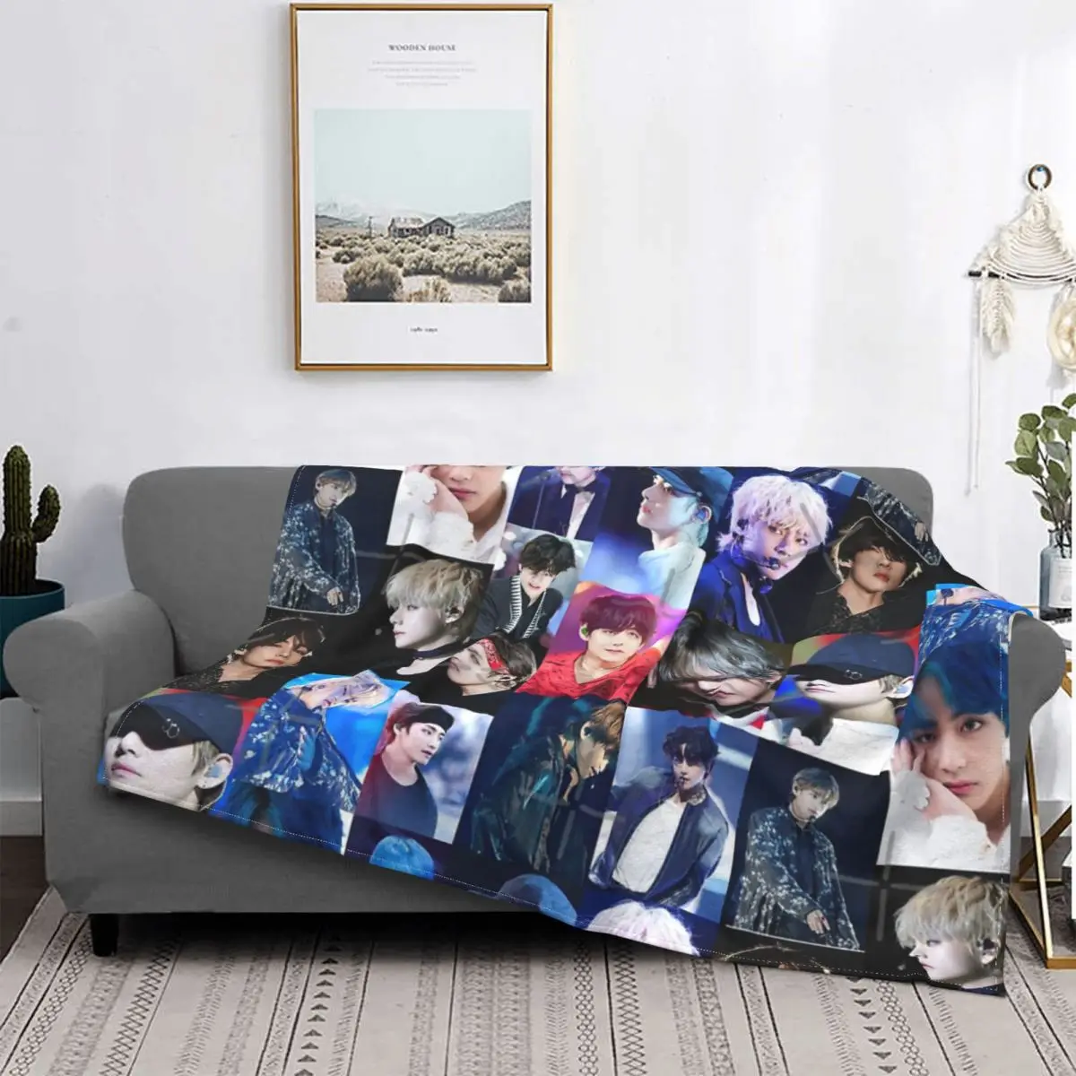

Одеяло Kim Taehyung V-Bts, покрывало для кровати, плед, одеяло для дивана, муслиновое одеяло, плед на диван