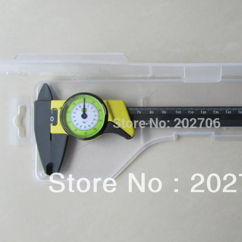 Заводская розетка! Штангенциркуль с пластиковым циферблатом 150 мм/6 дюймов |