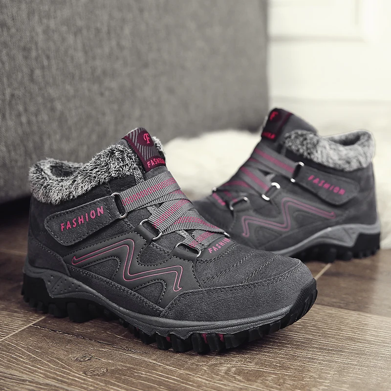 Зимние ботинки для любителей активного отдыха походная обувь с мехом зимние