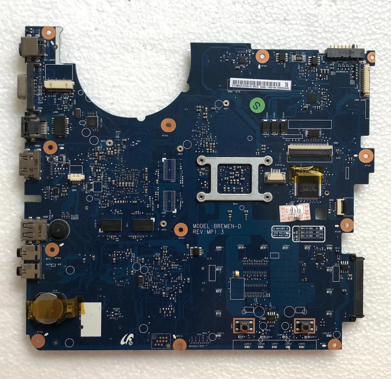 Материнская плата для ноутбука samsung NP-R525 R525 NP-R523 R523 BA92-06013A BA92-06014Amotherboard100% протестирована