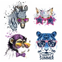 zotoone animal watercolor stickers for iron transfer clothes diy accessory t shirt dresses washable heat transfer