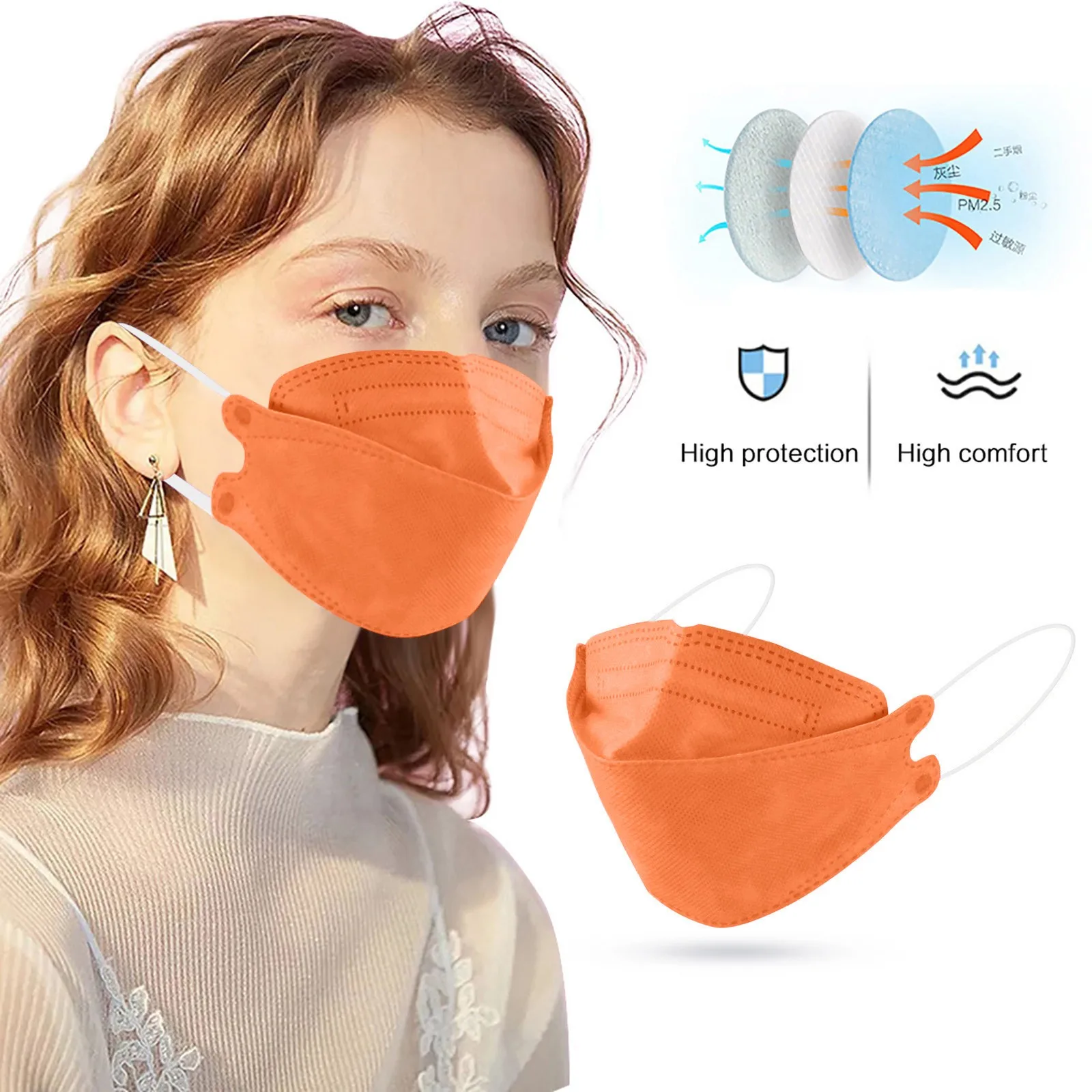 5/50 шт унисекс маски для лица Для женщин мужчин 3d Защитная маска полости рта 4ply