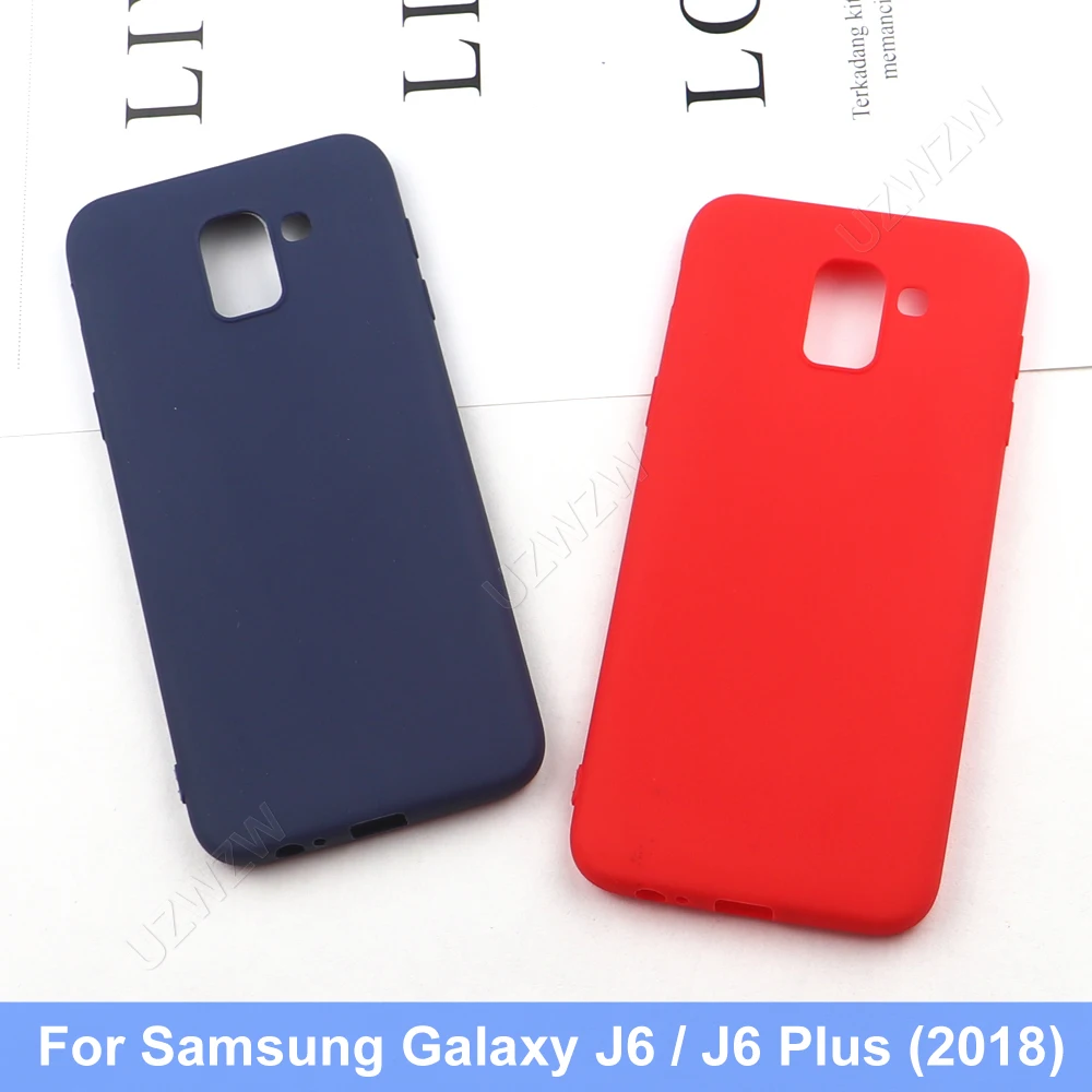 Мягкий Силиконовый ТПУ чехол для Samsung Galaxy J6 / Plus 2018 матовый накладка (2018)|Бамперы| |