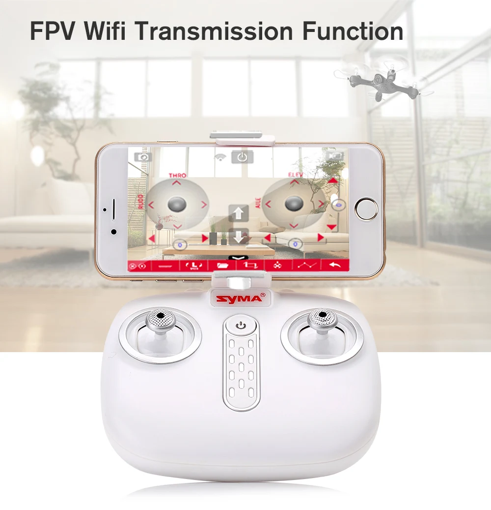 SYMA X23W Квадрокоптер FPV Wifi в режиме реального времени Трансмиссия безголовая модель RC вертолет мини-Дрон с Вертолет камеры