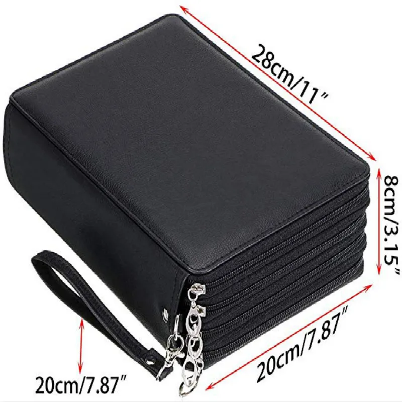 Школьный пенал с 200 отверстиями чехол из искусственной кожи для девочек и