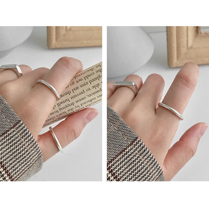 Стерлинговое Серебро 990 пробы кольца для женщин аксессуары anello donna, минимализм круг Женское Обручальное кольцо бижутерия