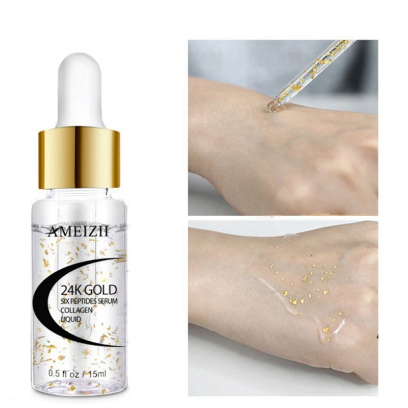 24K Golden Six сыворотка с пептидами Anti Wrinkle Отбеливание Коллагена укрепляющее лицо