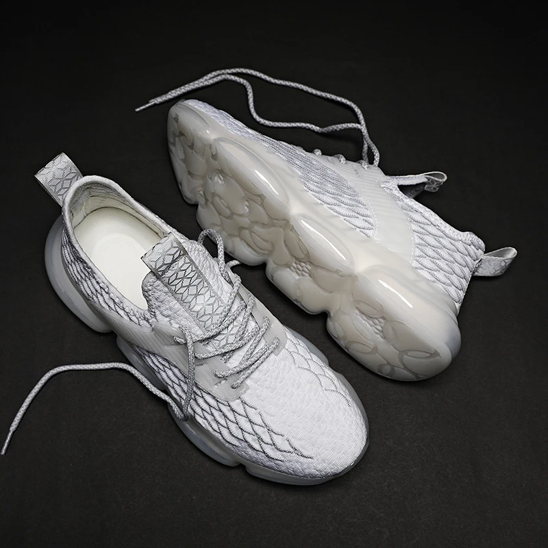 

Reflective Men Sneakers Breathable Mesh Running Shoes for Men Air Cushion Outdoors Trainers Man Athletic Sports Jogging Shoes