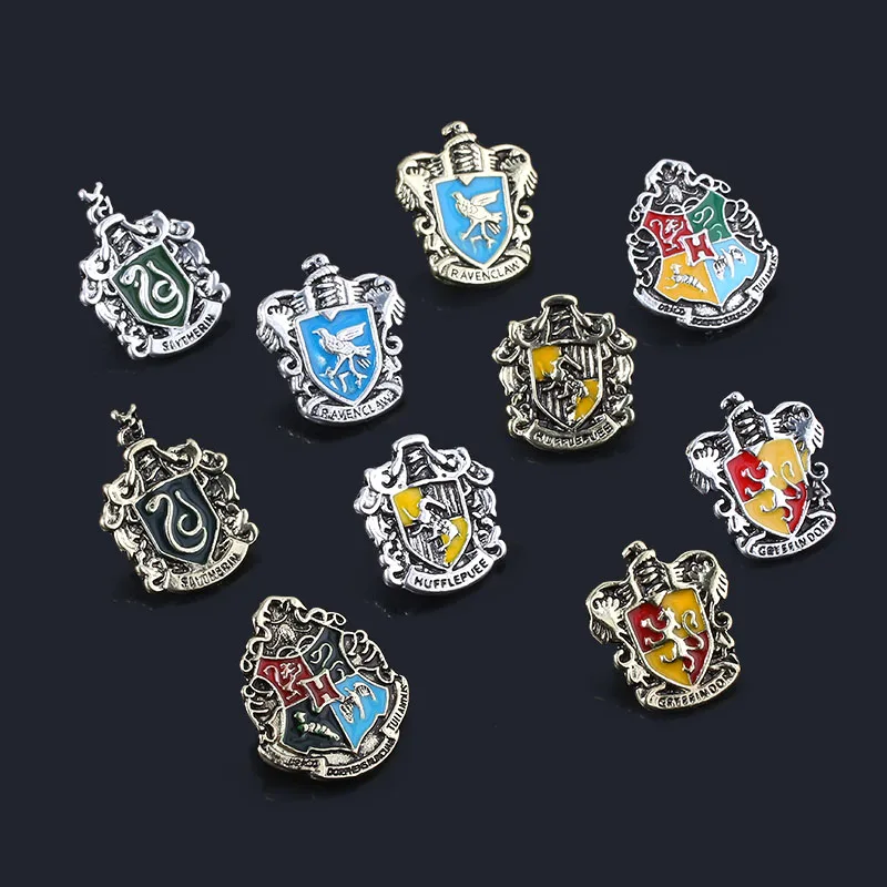 SG модные ювелирные изделия Хогвартс Слизерин Гриффиндор Ravenclaw Hufflepuff школьный значок брошь для женщин и мужчин ювелирные изделия