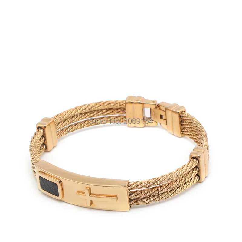 Золотые ювелирные украшения золотой браслет стальной мужской модный магнитный