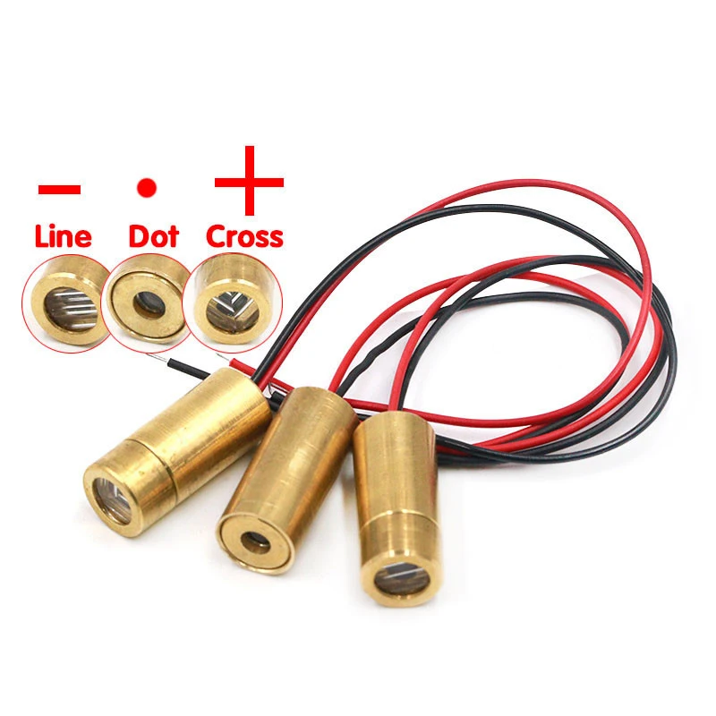 

Laser head 650nm 9mm 3V 50mW Laser Cross Diode Module Red Copper Head