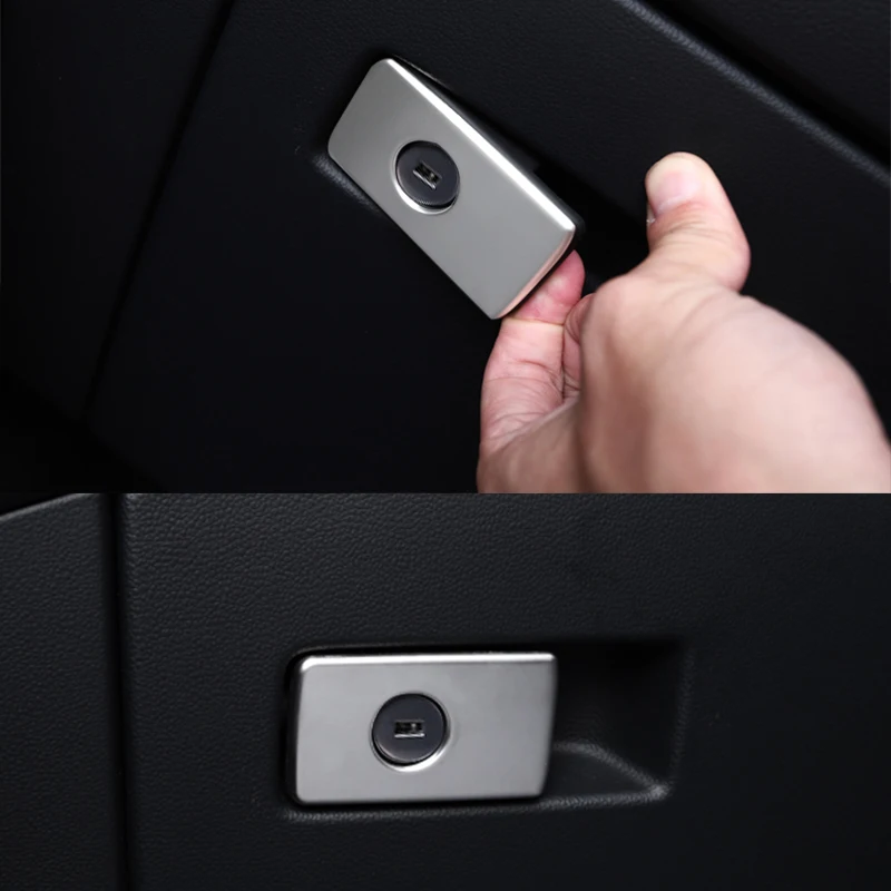 1pc SEEYULE Car Passenger Side Storage Box Switch Trim Cover Decoration Sticker Accessories for VW Volkswagen Touareg 2019 2020 |