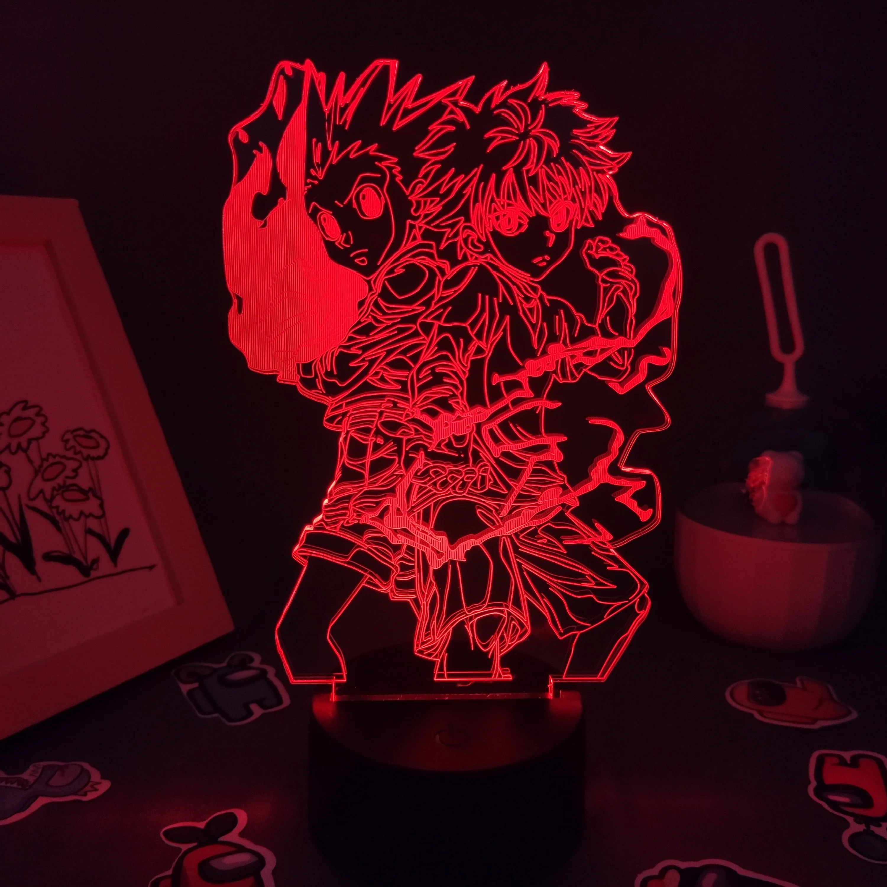 3D Лавовая Лампа аниме фигурка Ангела охотника X Hunter ночник с RGB-светодиодами