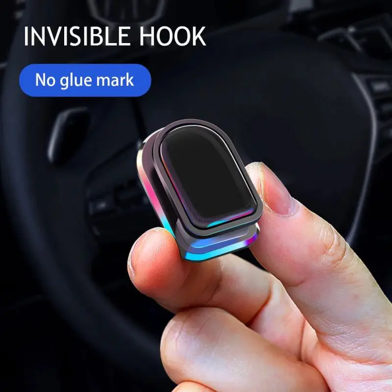 

2021 Universal Car Hooks Organizer Storage Hanger for USB Cable Headphone Key Storage Car Adhesive Hook Hanger Auto Accessories