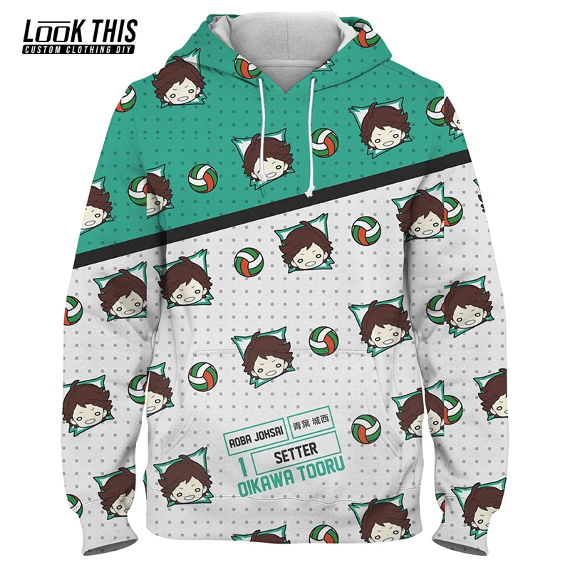 

Haikyu Fun 3D Print Men's Oversized Sweatshirt Male Teen Hoodies Clothing Tops Autumn 2021 Anime Cosplay Long Sleeve Pullover
