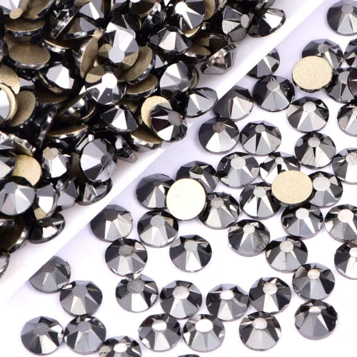 Hematite Новые цвета 8 больших+ 8 маленьких граней ногтей Стразы Кристалл AB стекло SS20 не горячей фиксации украшение для ногтей горный хрусталь одежды H0959 - Цвет: Hematite
