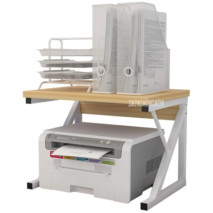 

D4408/D4409 Office Desk Manmade Board Steel Frame Printer Rack Household Kitchen Shelf Micro Oven Duplicator Storage Rack