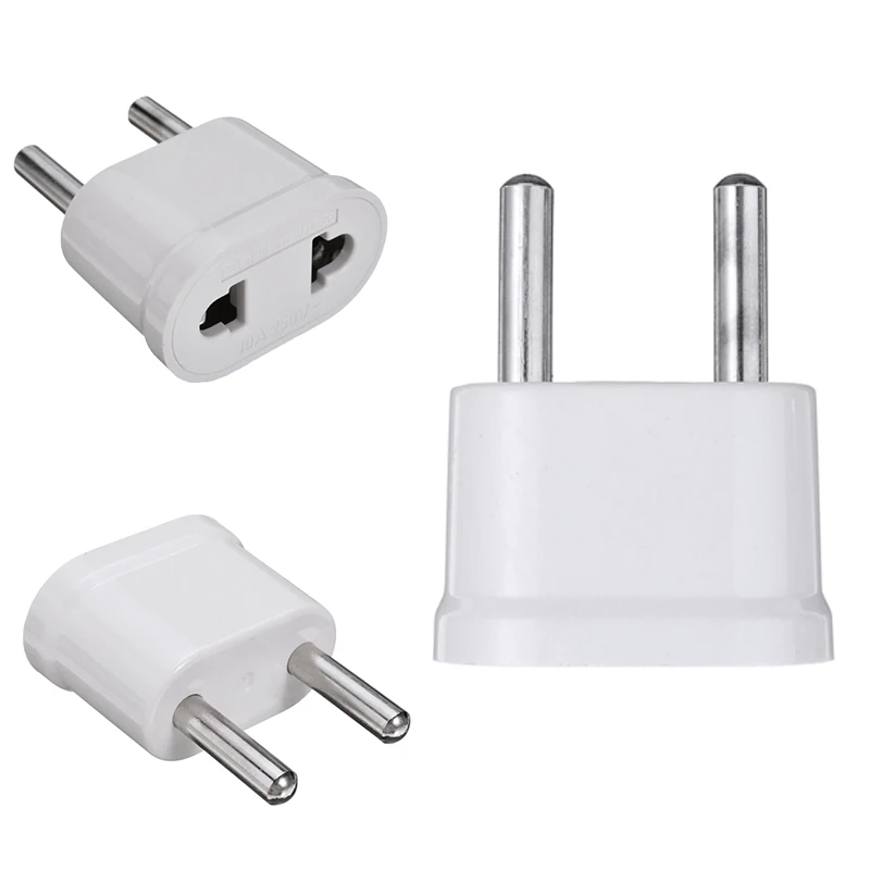 

Mini Wall Charger Electrical Power Sockets Connector Durable US to EU Europe Travel Power Plug Outlets Adapter Converter