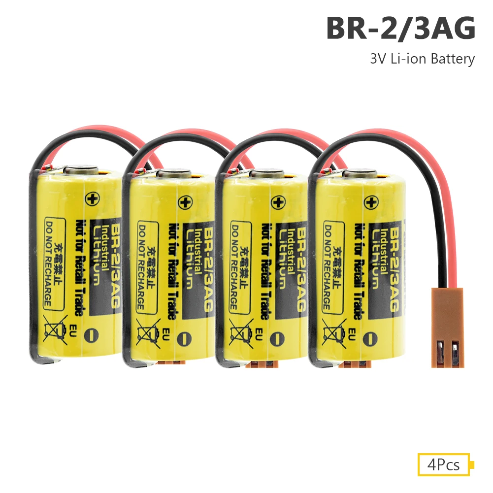 YCDC 4 шт. аккумулятор BR 2/3AG 3 в 1200 мАч PLC FANUC литий ионные резервные батареи для