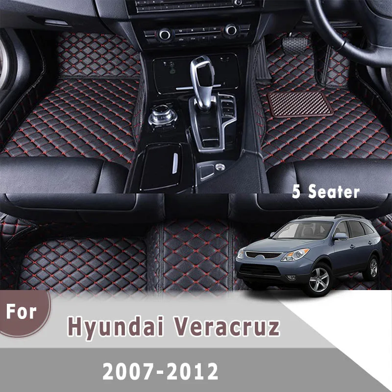 

RHD Car Floor Mats Carpets For Hyundai Veracruz 2012 2011 2010 2009 2008 2007 (5 Seats) Auto Interior Waterproof Protect Rugs