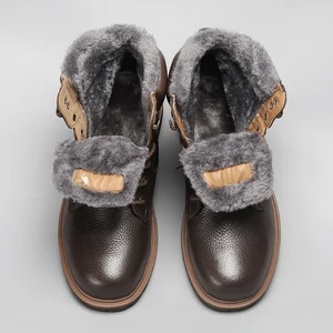 35-48 зимние мужские ботинки супер теплые зимние ботинки ручной работы из натуральной кожи мужские # BG1570