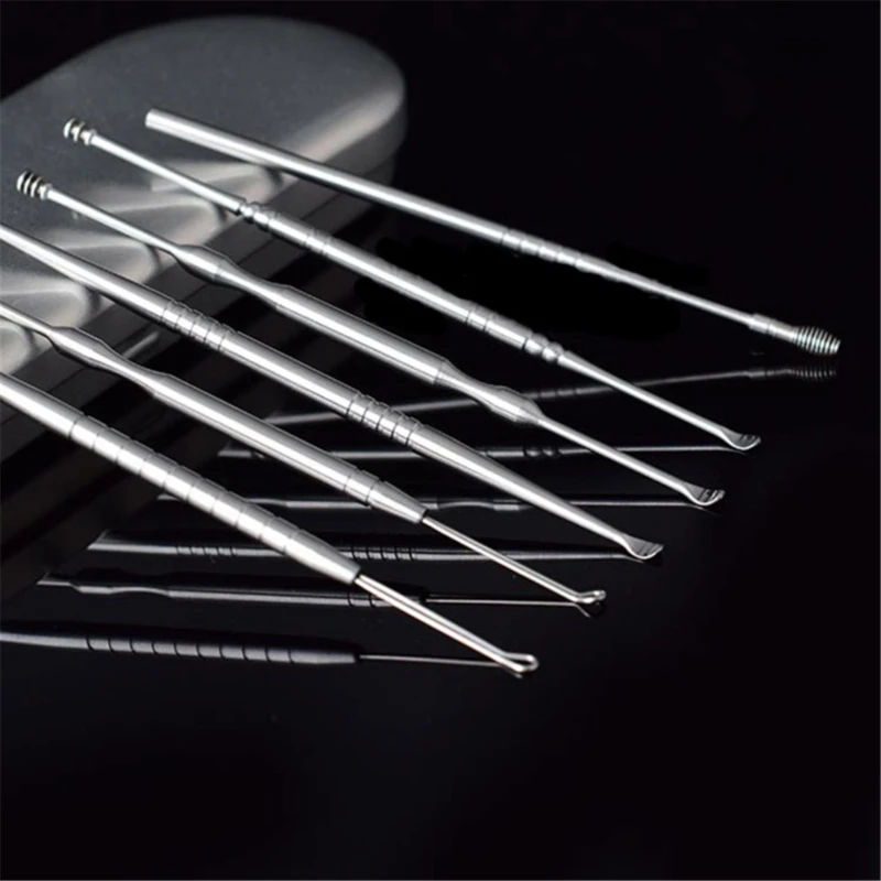 

Stainless Steel Spiral Ear Pick Stainless Steel Spiral Ear Pick Earwax Removal Cleaning Ear Care Tool Portable 6pcs/Set