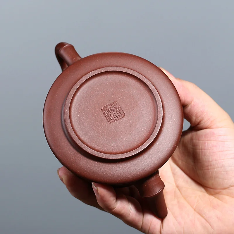 

handmade bamboo pot authentic undressed ore bottom groove of qing dynasty famous yixing recommended the teapot tea sets