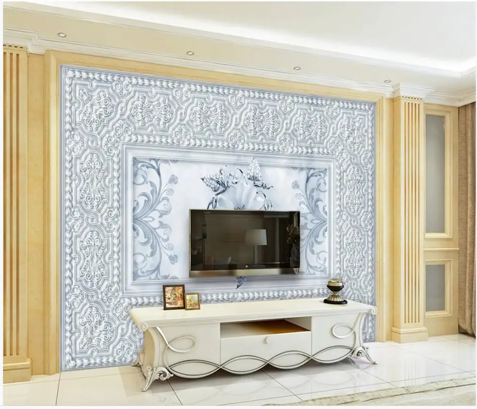 Пользовательские фото обои для стен 3 d Настенные европейские тисненые узоры